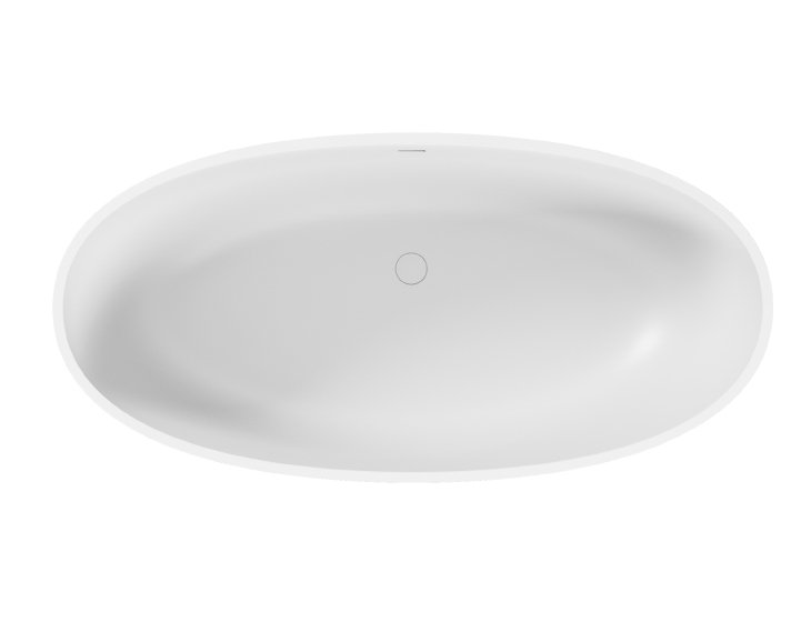 Acquabella Ruby 2 Soaker Tub, Gloss White, 24” H x 66” L x 32” W