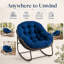 Fauteuil à bascule moderne et moderne en métal enveloppé d'un œuf en rotin-247155577