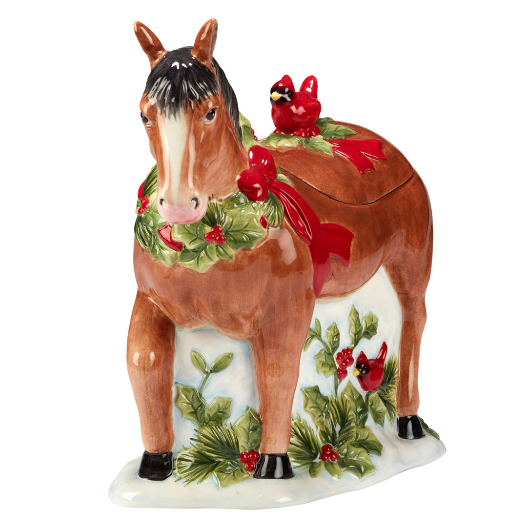 Certified International Homestead Christmas 3-D Cookie Jar Certified International