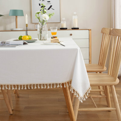 Nappe en coton lavable de haute qualité avec pampille
