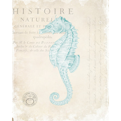 « blue hippocampe » par sylvie powell, impression sur toile