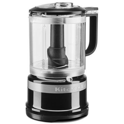 Hachoir 5 tasses KitchenAid avec lame polyvalente et accessoire fouet, noir onyx