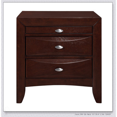 Table de chevet LUCILLE MERLOT