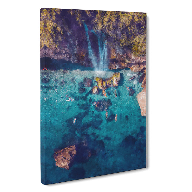 Waterfall In Nerja Spain - Wrapped Canvas, 50cm H x 35cm W x 3cm D