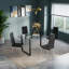 Glass Top Metal Base Dining Table