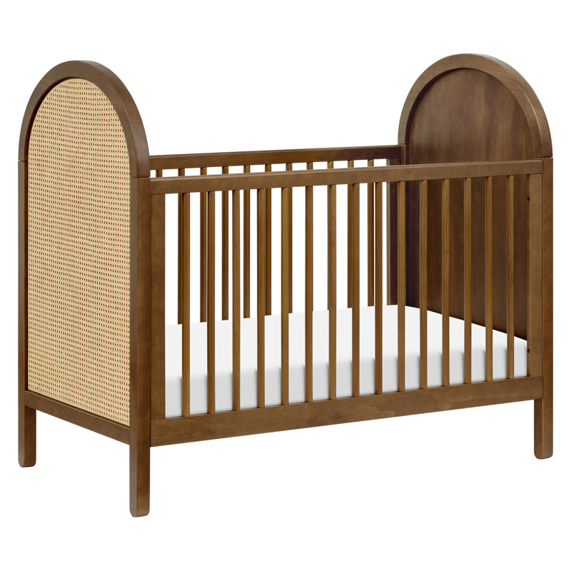 Bondi Cane 3-in-1 Convertible Crib, Natural Walnut with Natural Cane