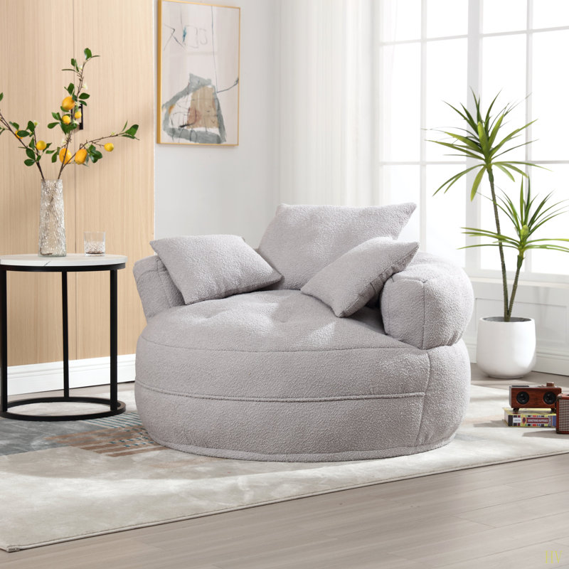 Canapé-lit simple Chenille, Gris