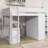 Kaylor Wood Loft Bed with Wardrobes, Desk and 2 Drawers-224846517-224846519