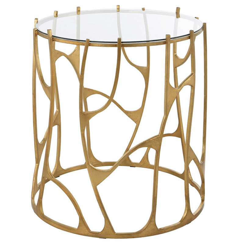 Glass Top End Table