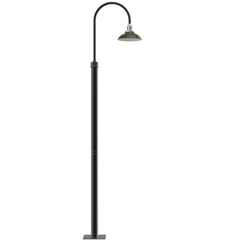 Lampe de poteau pivoine, H 96 po x l 10 po x P 19,5 po, Bronze acajou