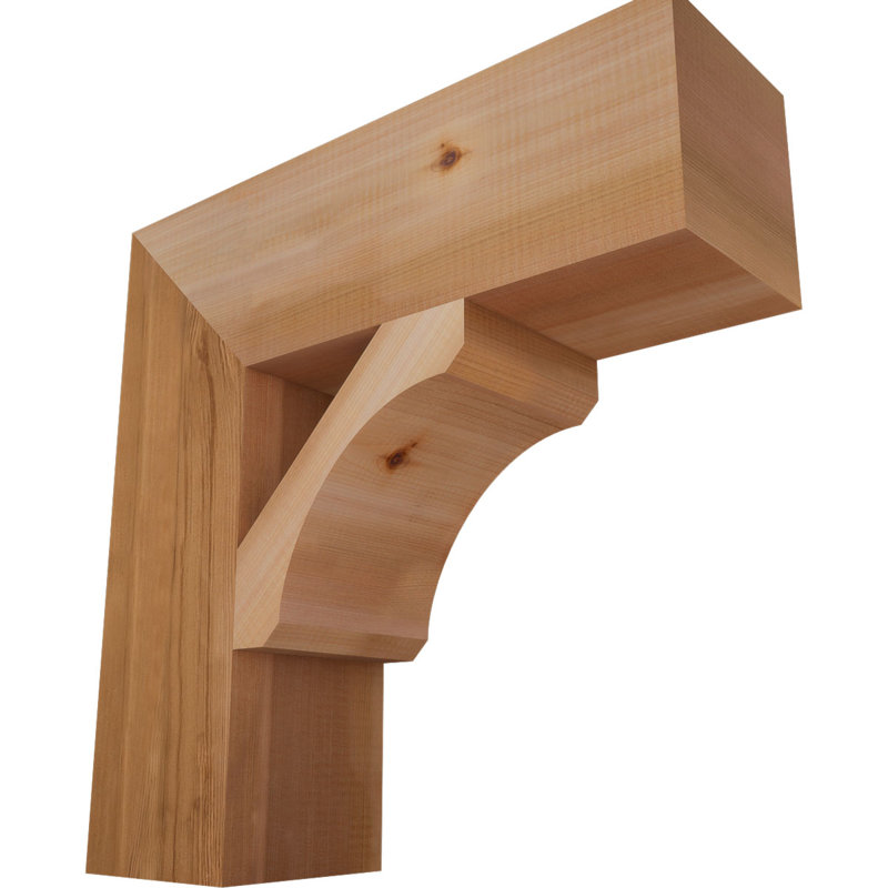 Support en bloc de cèdre rouge occidental l 5 1/2 po x P 20 po x H 20 po, H 20 po x l 5,5 po x P 20 po, Cèdre rouge, Lisse