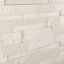 Mountainstone Ivory Marble 24 in. x 8 in. Mosaic Wall Tile