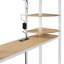 Lit mezzanine en métal avec bureau, tablettes, prise de courant, éclairage à DEL et garde-robe