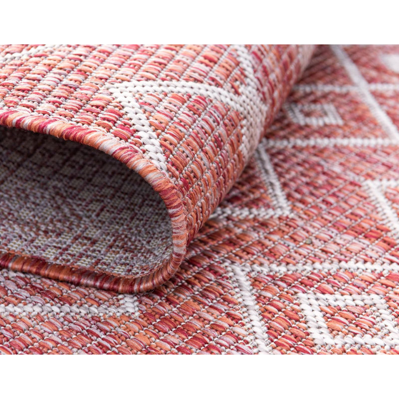Tapis d'extérieur Preen couleur rouille, Carré 5 pi 3 po
