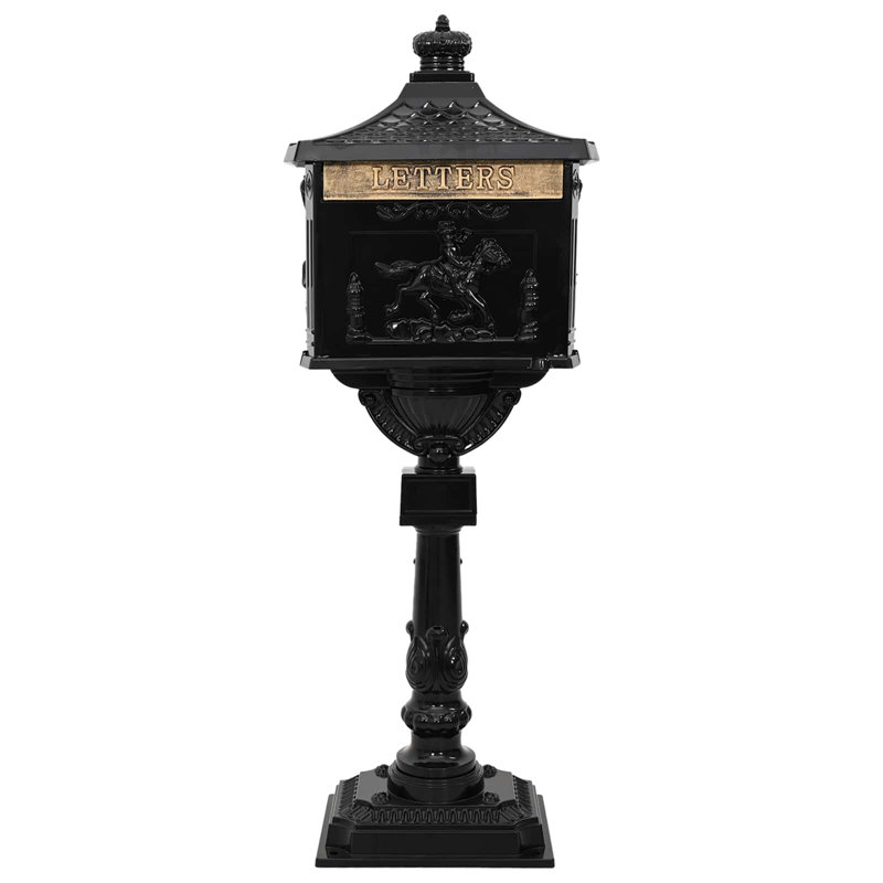 Cast Aluminum Drop Box, Black