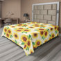 Moutarde et jaune pastel / motif floral