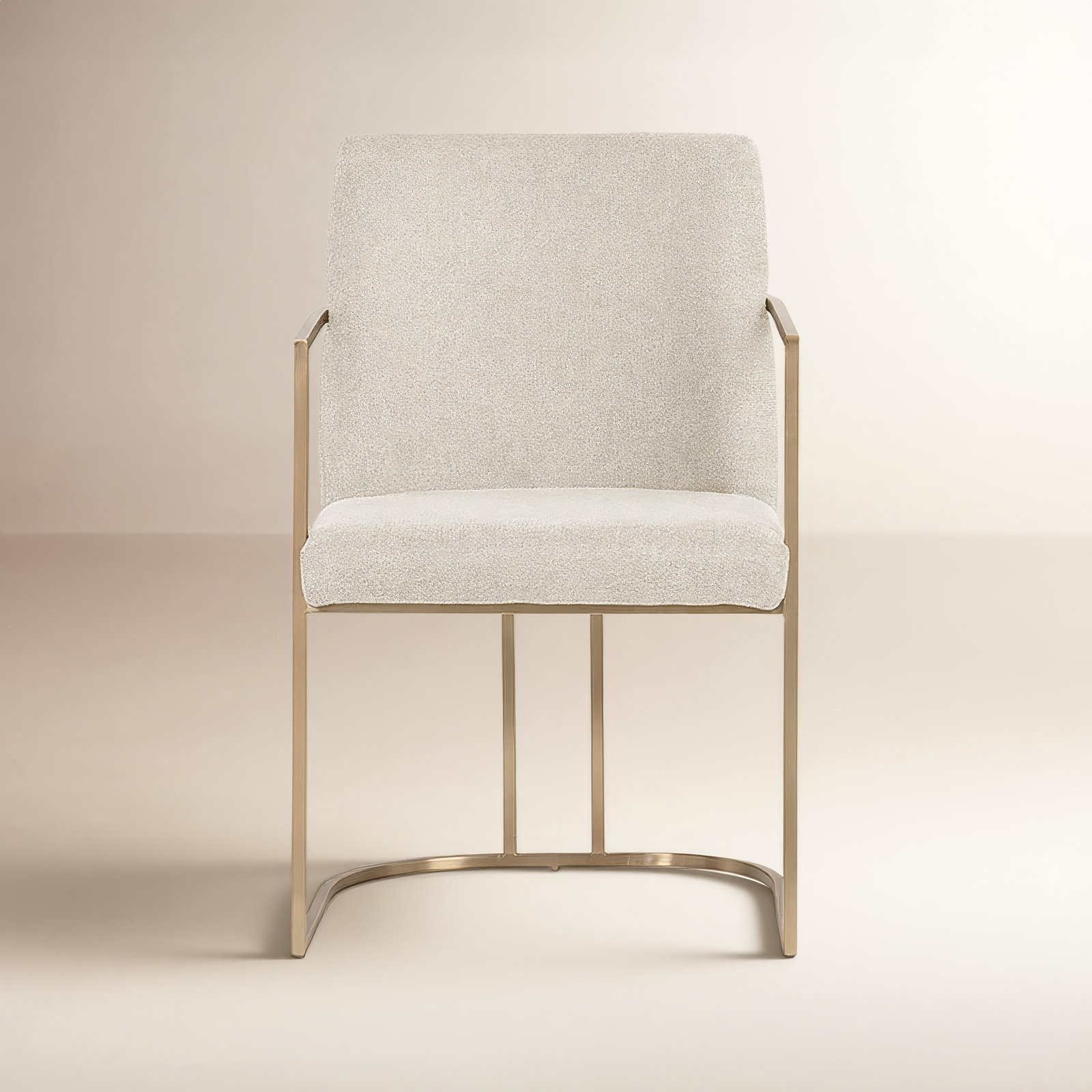 Caddo 18.5'' H Upholstered Armchair, Cream Performance Basketweave