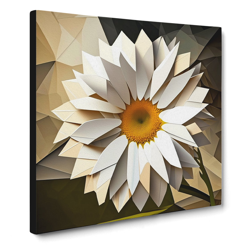 Daisy Cubism - Wrapped Canvas, 35cmH x 35cmW