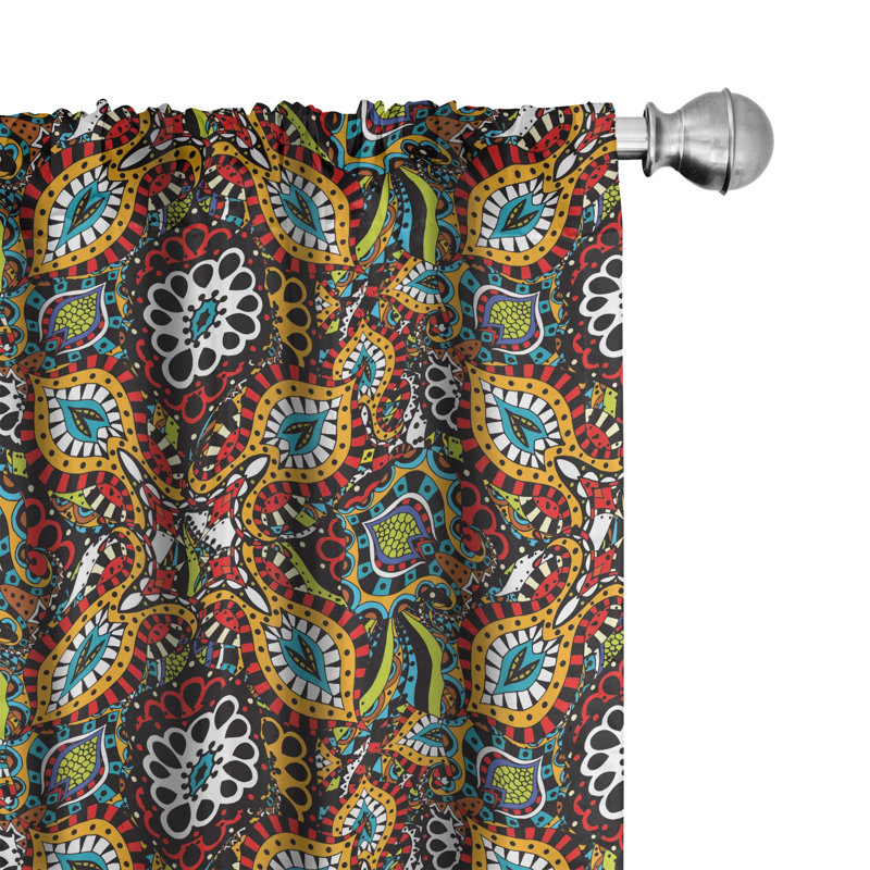 Semi-Sheer Rod Pocket Curtain Panels, 28" x 63"