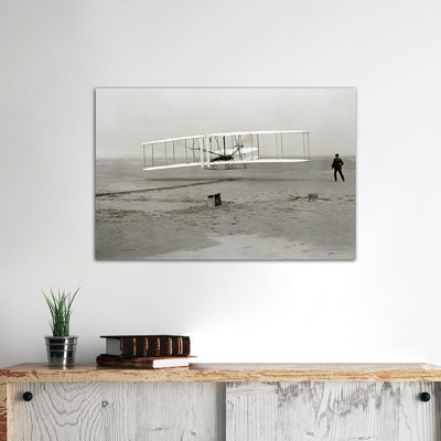 "The Wright Brothers - First Flight" par Kitty Hawk, reproduction de photo sur toile