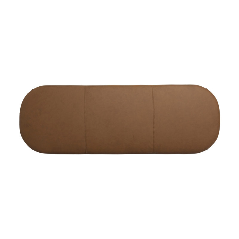 Marenna Acrylic Upholstered Bench, Terra Brown Parawood, Maestro Cigar