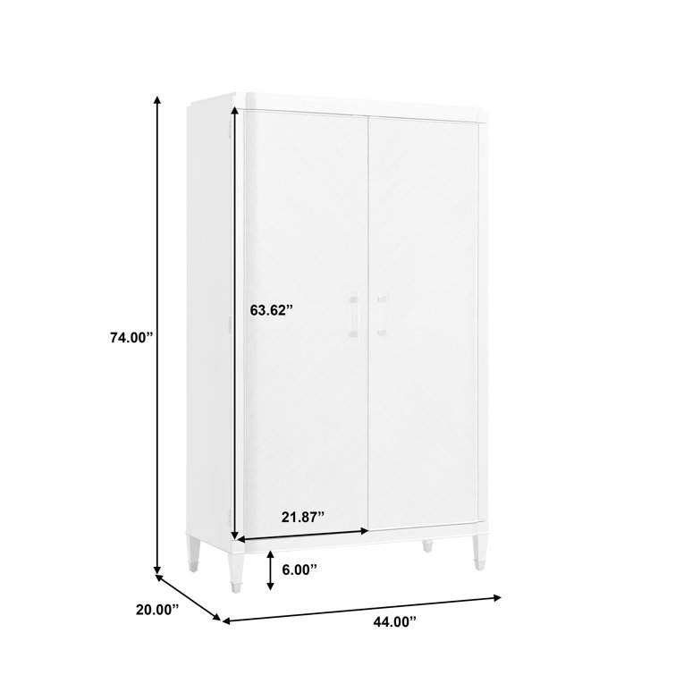 Corry Wardrobe Armoire Closet, Tall Storage Cabinet, White – 2kfurniture