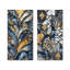 «Blue and Grey Coastal Abstract Tiles I», ensemble de 2 reproductions d'art mural-1634994532-1634994530