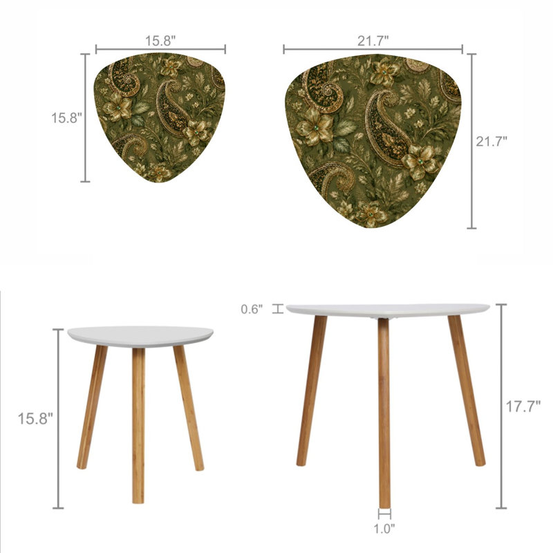 Ensemble de 2 tables basses gigognes Triangle