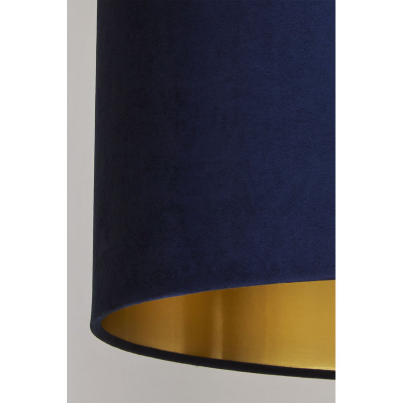 Velvet Drum Accent, 24cm H x 40cm W x 40cm D, Navy