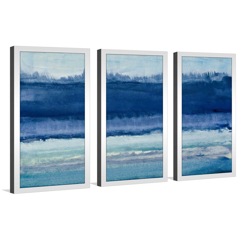 « blue on blue ii », reproduction de peinture à l’aquarelle à partir d’une image multi-pièces, L 52,5 po x H 33,5 po x P 1 po