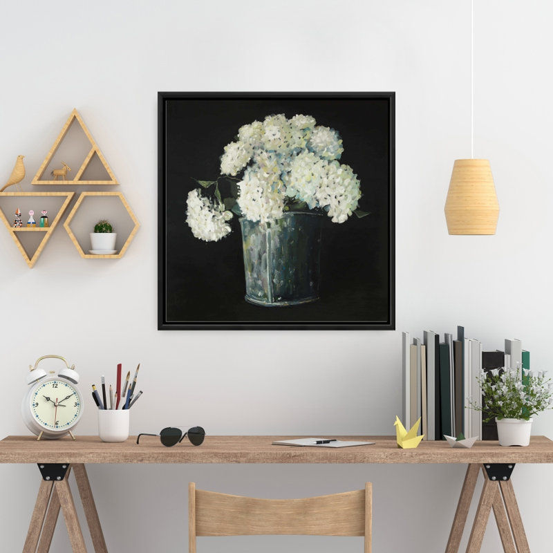 "Fleurs d'hortensia blanc"
