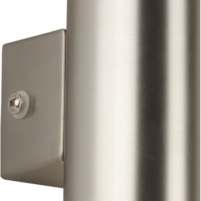 Allison 2 - Bulb 16.5cm H Integrated LED Outdoor Wall Lantern, Satin Silver