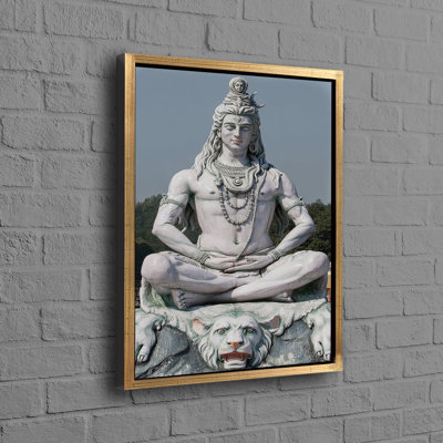 Art mural en toile de coton 3D à thème Shiva de style moderne parfait pour rehausser l'esthétique de la maison et idéal comme cadeau unique de pendaison de crémaillère