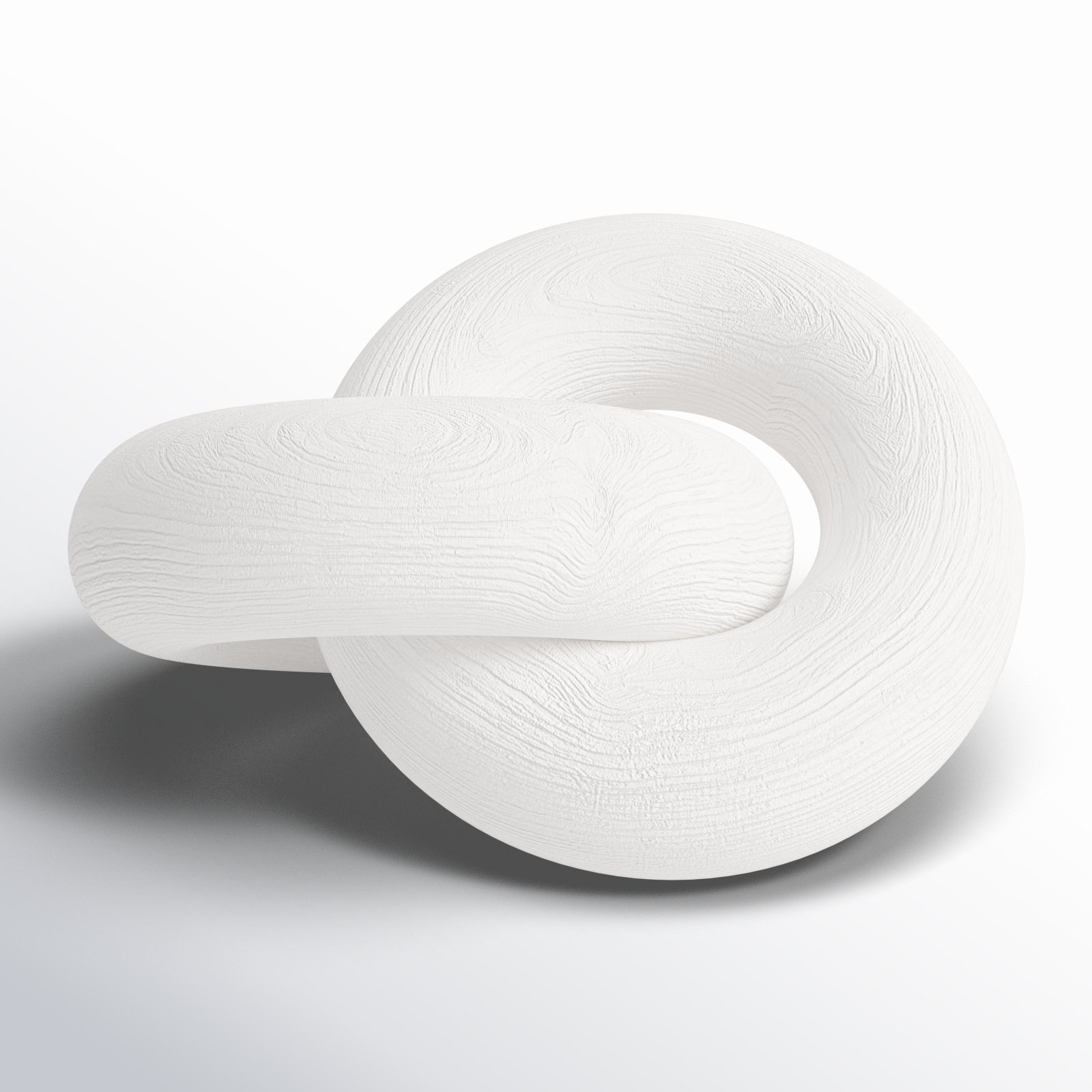 Dinara Chain Link Decor Sculpture, White