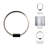 Florastine Metal and Stone Circular Sculpture with Aluminum and Marble Accents in Minimal Modern Design-86748760