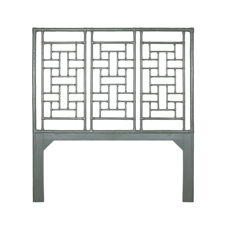Ohana Rattan Open-Frame Headboard, Queen, Evergreen