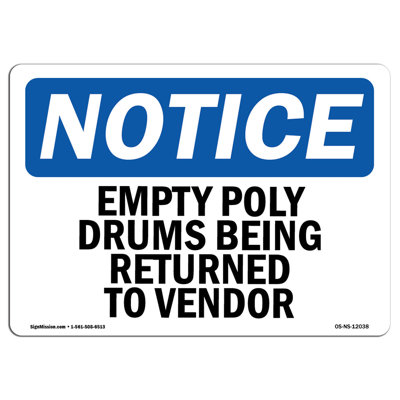 Tambour en poly vide retourné au vendeur