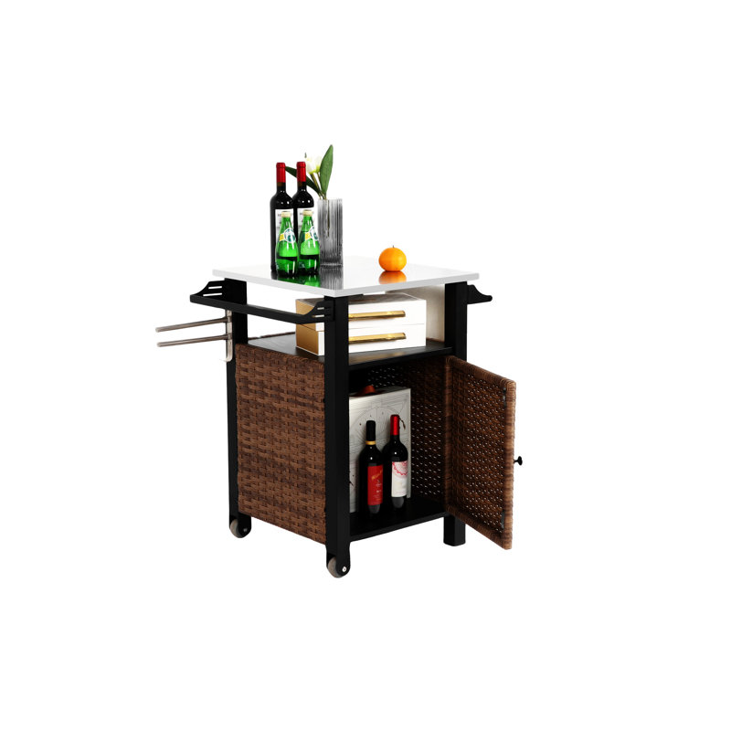 Chariot-bar à porte simple