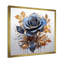 Verre doré et rose bleue II - Art mural rose-1644557491-1610772452