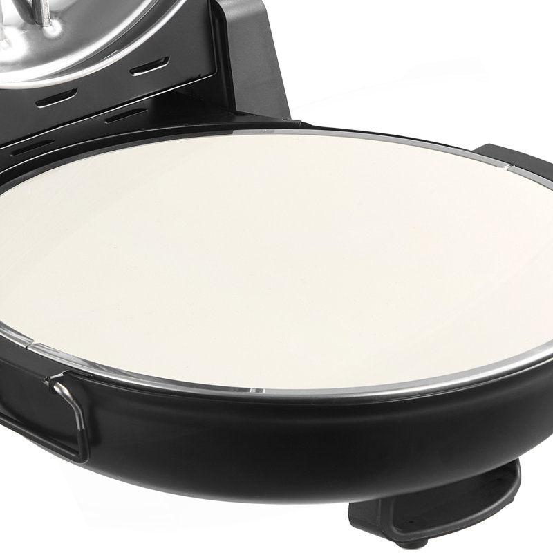 Pizza Oven, 12 In Electric Pizza Maker, 1200W Electric Pizzas Cooker With Cordierite Stone, 5-Mode Temperature Control, Viewing Window For Precise Cooking, Heats Up To 788 ˚F, For Home (Black)