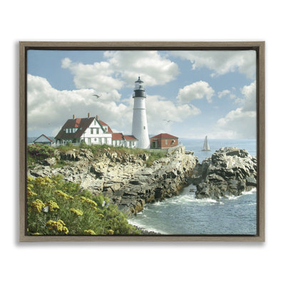 Portland Lighthouse Peninsula Scene