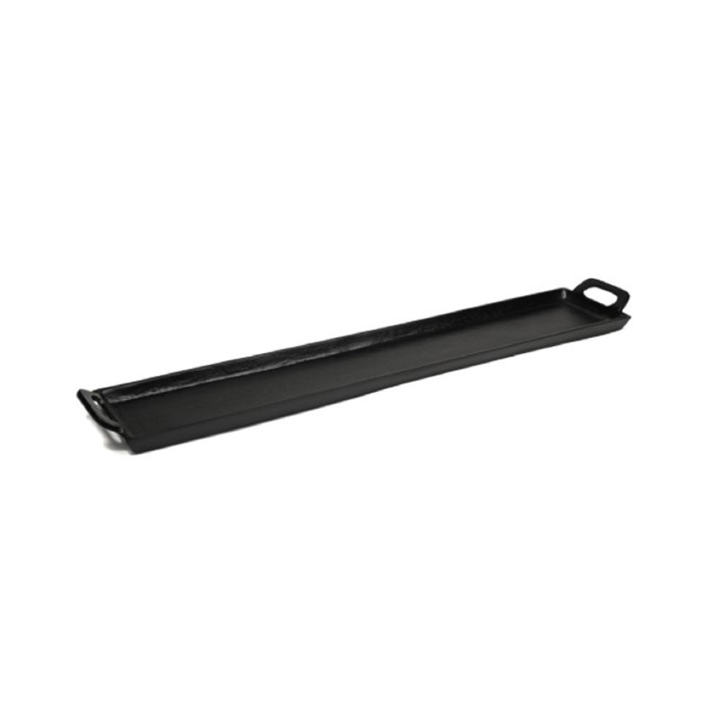 Black Alum. Tray With Handles, 2" H x 5" W x 30" D