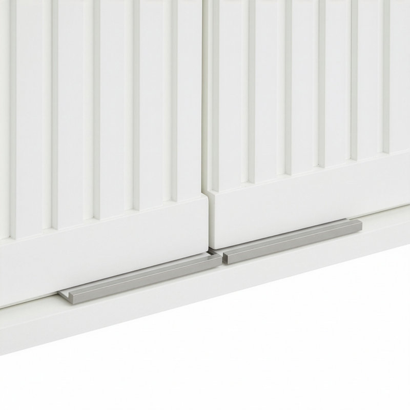Through Lines Wall Mounted Bathroom Wall Cabinet, White