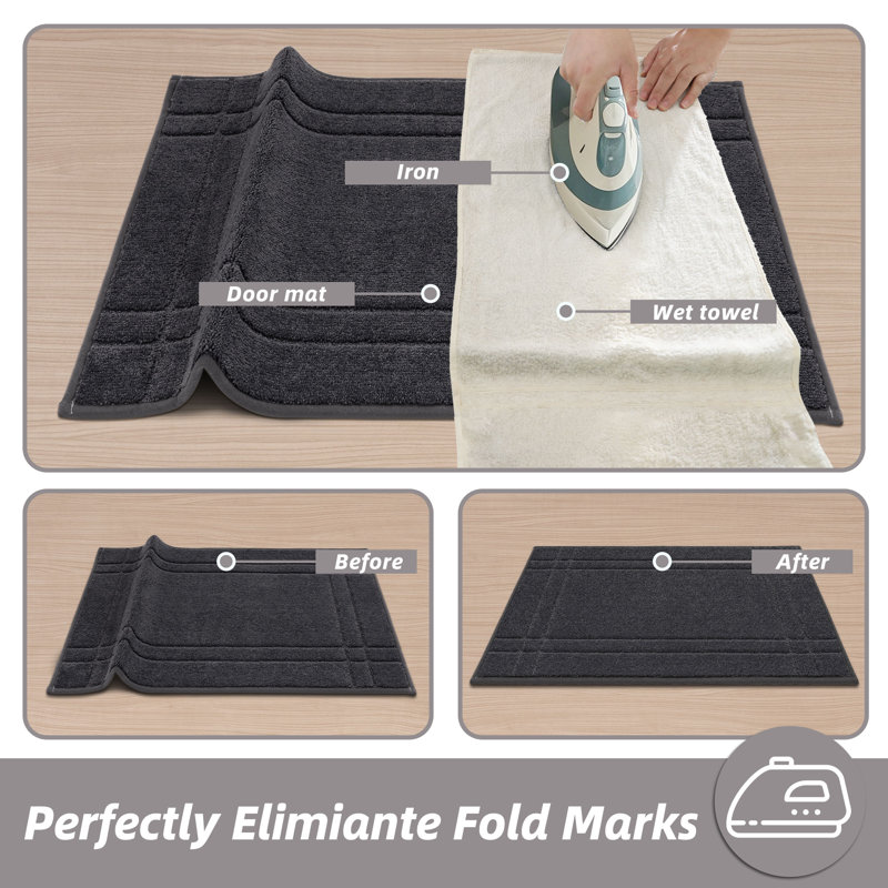 Non-Slip Doormat, Machine Washable Absorbent Entryway Rug for Shoes & Paws, Stain Resistant Low Profile Door Mat for Indoor Front/Back Entry