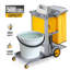 Chariot de conciergerie à 3 niveaux avec capacité de 500 lb avec casier et sac de 15 gallons -110916783