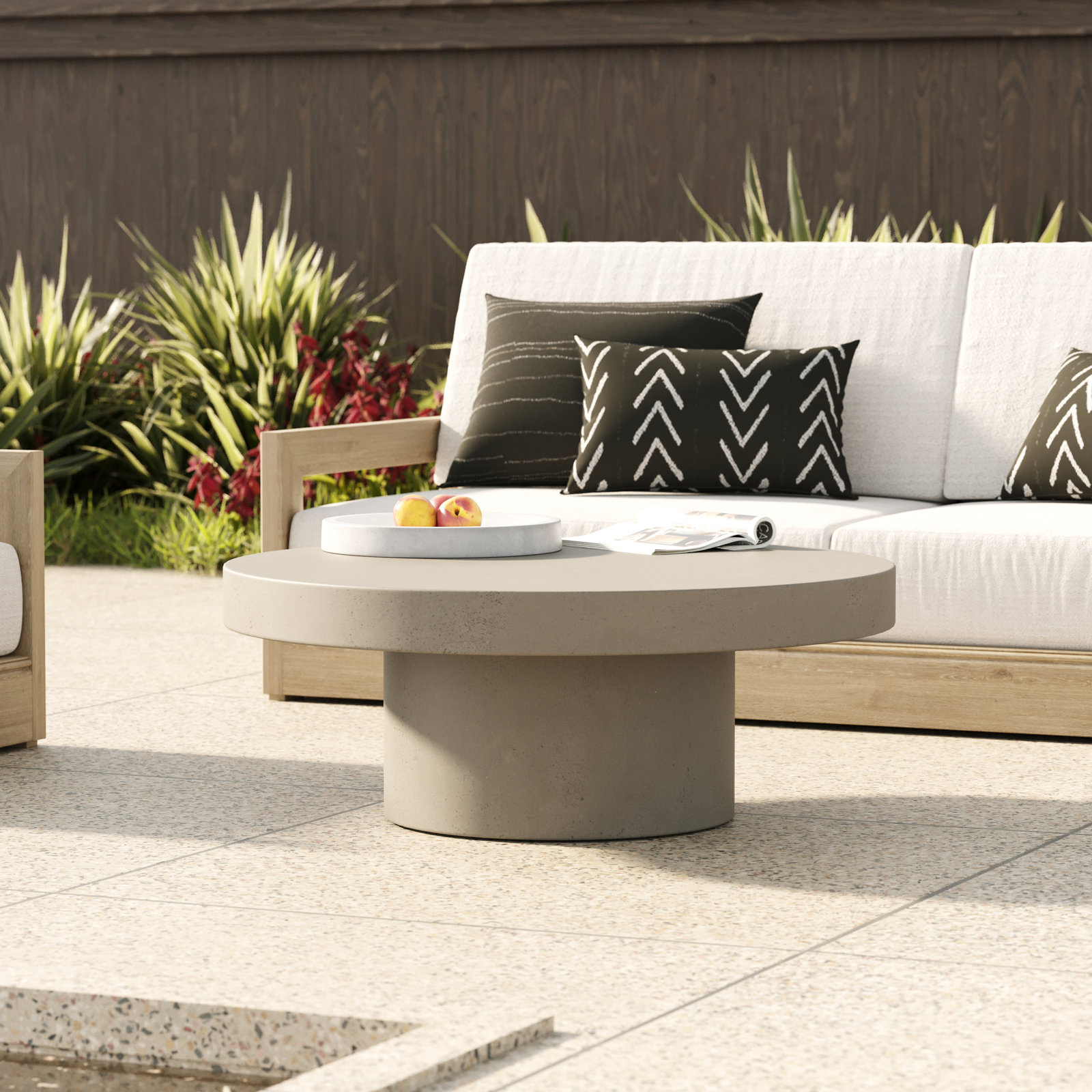 Dove 36'' Concrete Outdoor Coffee Table