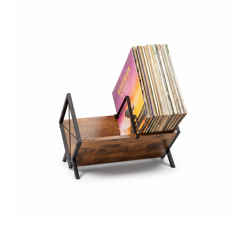 Manufactured Wood，Metal Free Standing Magazine Rack