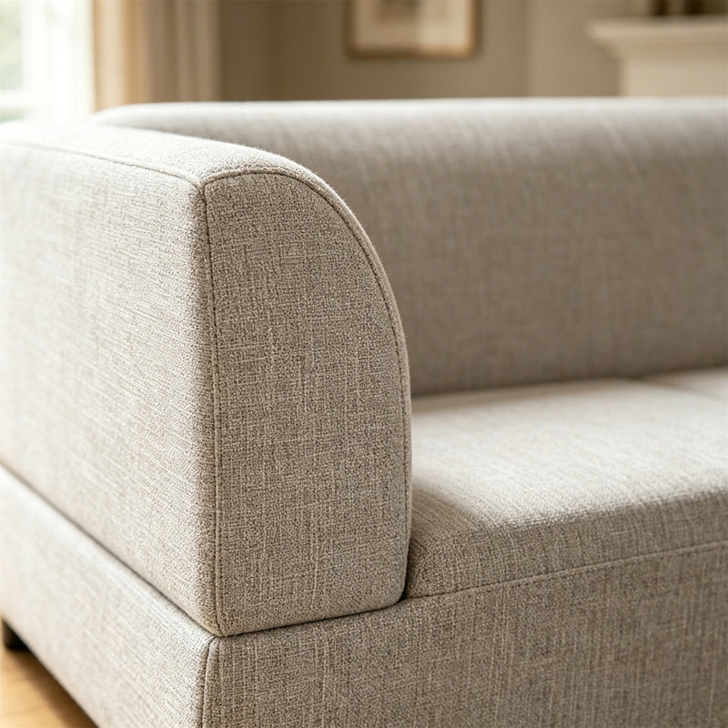 Comfortable Oversized Pet Sofa For Medium/Large Dogs - Modern Rectangular Design With Backrest, Beige