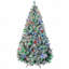 Arbre de Noël artificiel 7,5 pi pré-éclairé, décor des Fêtes, 1149 branches floquées par la neige, 550 lumières DEL blanc chaud / coloré, base en acier-650635627