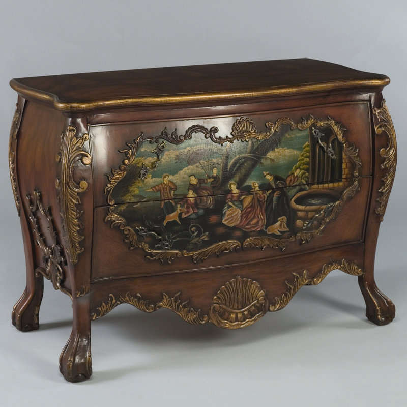 Commode 2 tiroirs Bombe